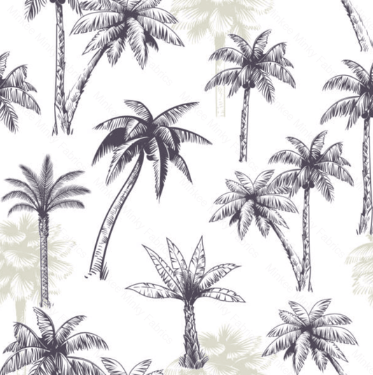 Tropical Vintage Palms (January Pre-Order) - Fabric Digital Preorder