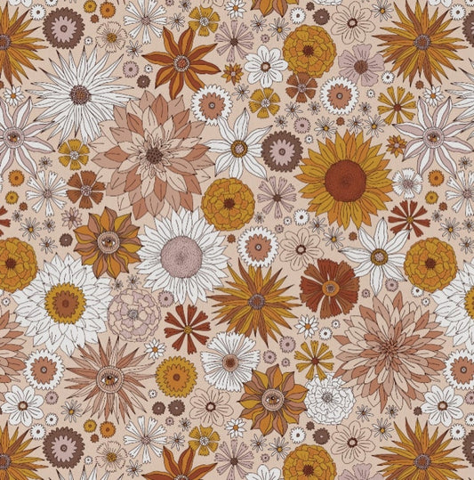 Vintage Boho Floral Pink (January Pre-Order) - Fabric Digital Preorder