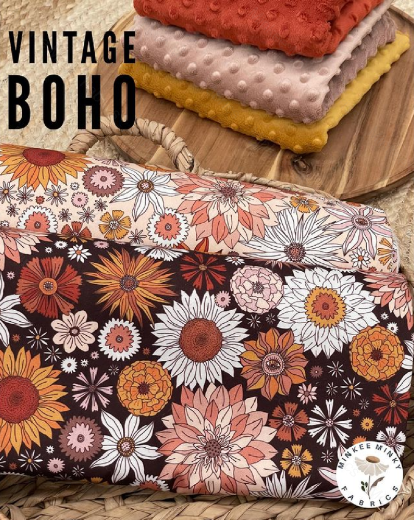 Vintage Boho Floral Pink (February Pre-Order) - Fabric Digital Preorder