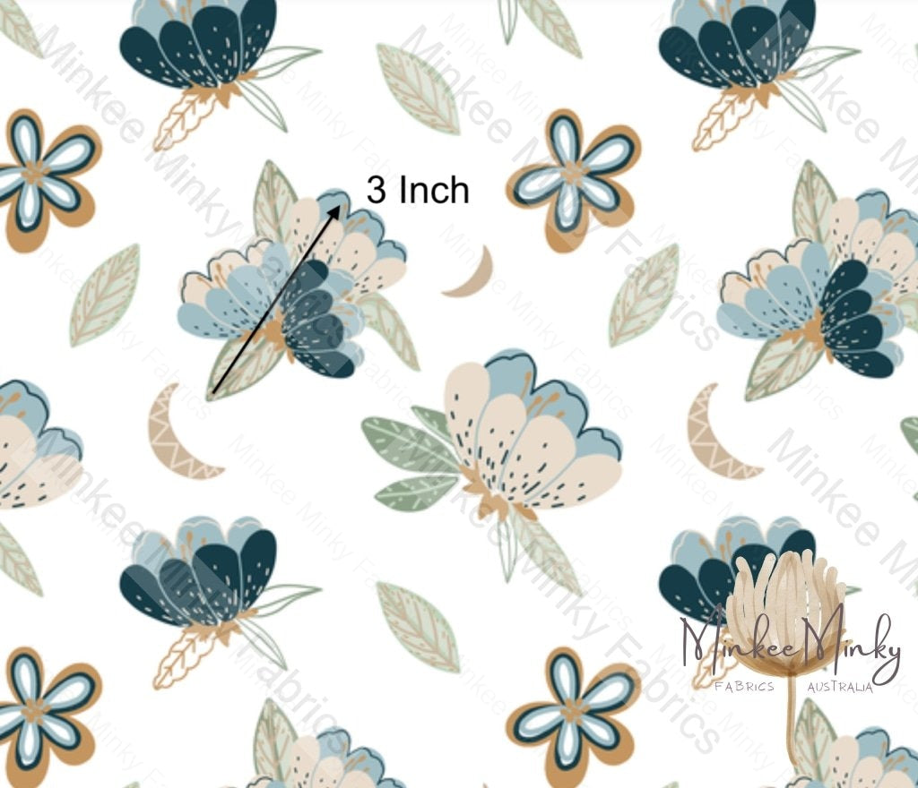 Whimsy Flower - Retail Cotton Lycra 3 Inch Digital Fabric Retail