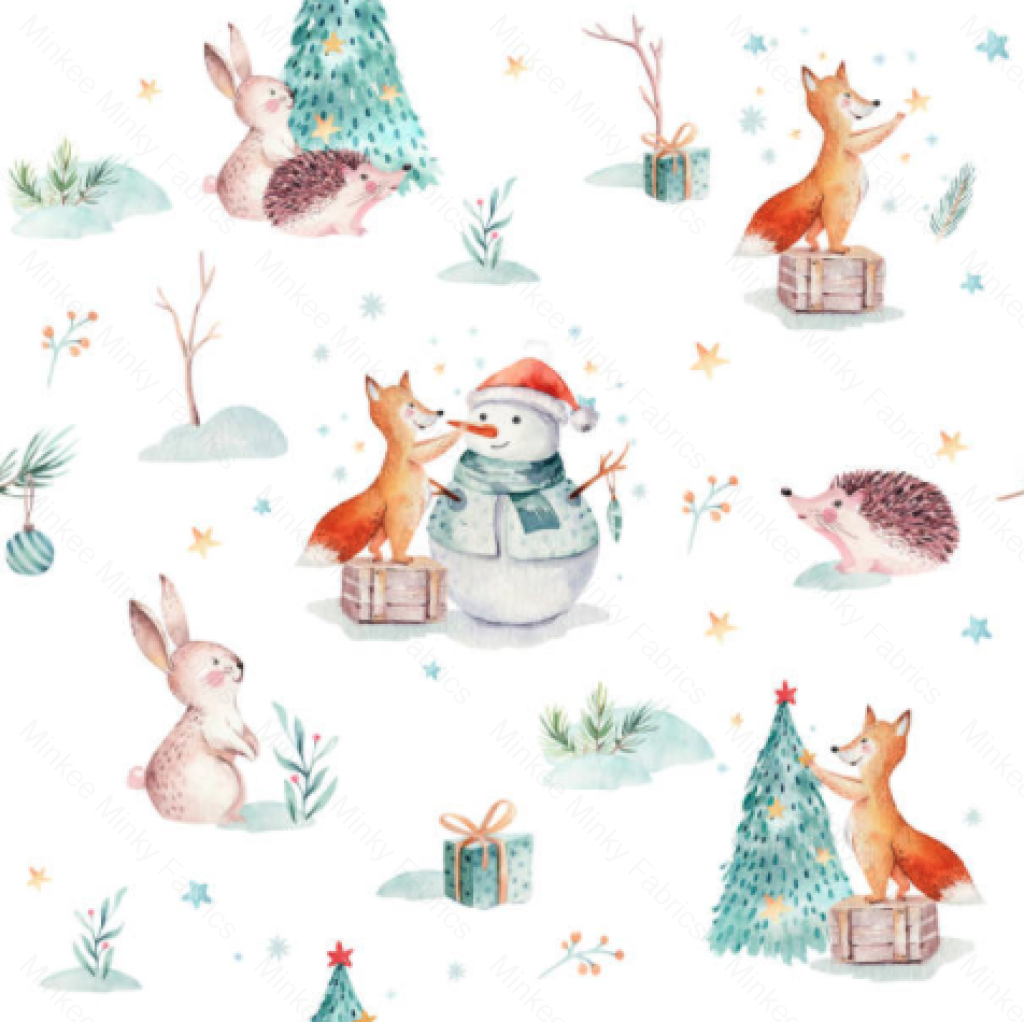 Woodland Christmas Pre-Order (7Th July) Select Fabric Base / Print Size Digital Preorder