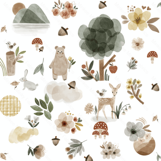 Woodland Wonderland (Woodland Pre-Order) Select Fabric Base / Print Size Digital Preorder